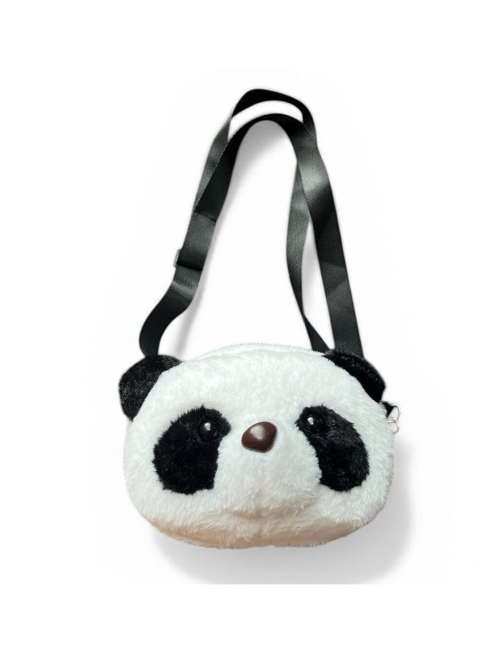 Plush Panda Bear Head Crossbody or Shoulder Bag Girls Small Cute Purse New